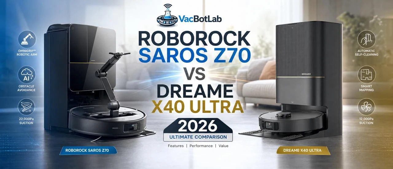 Roborock Saros Z70 vs Dreame X40 Ultra 2026